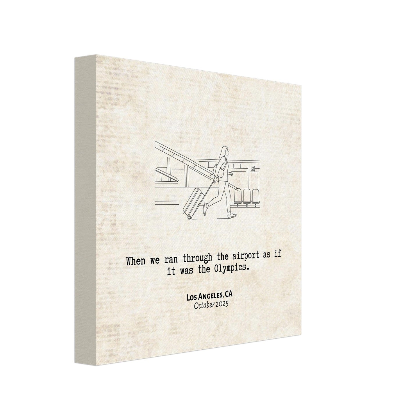 "When We Ran Through the Airport" - Personalized Travel Micro Memory Canvas - Out of Office Outfitters - 