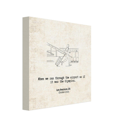 "When We Ran Through the Airport" - Personalized Travel Micro Memory Canvas - Out of Office Outfitters - 