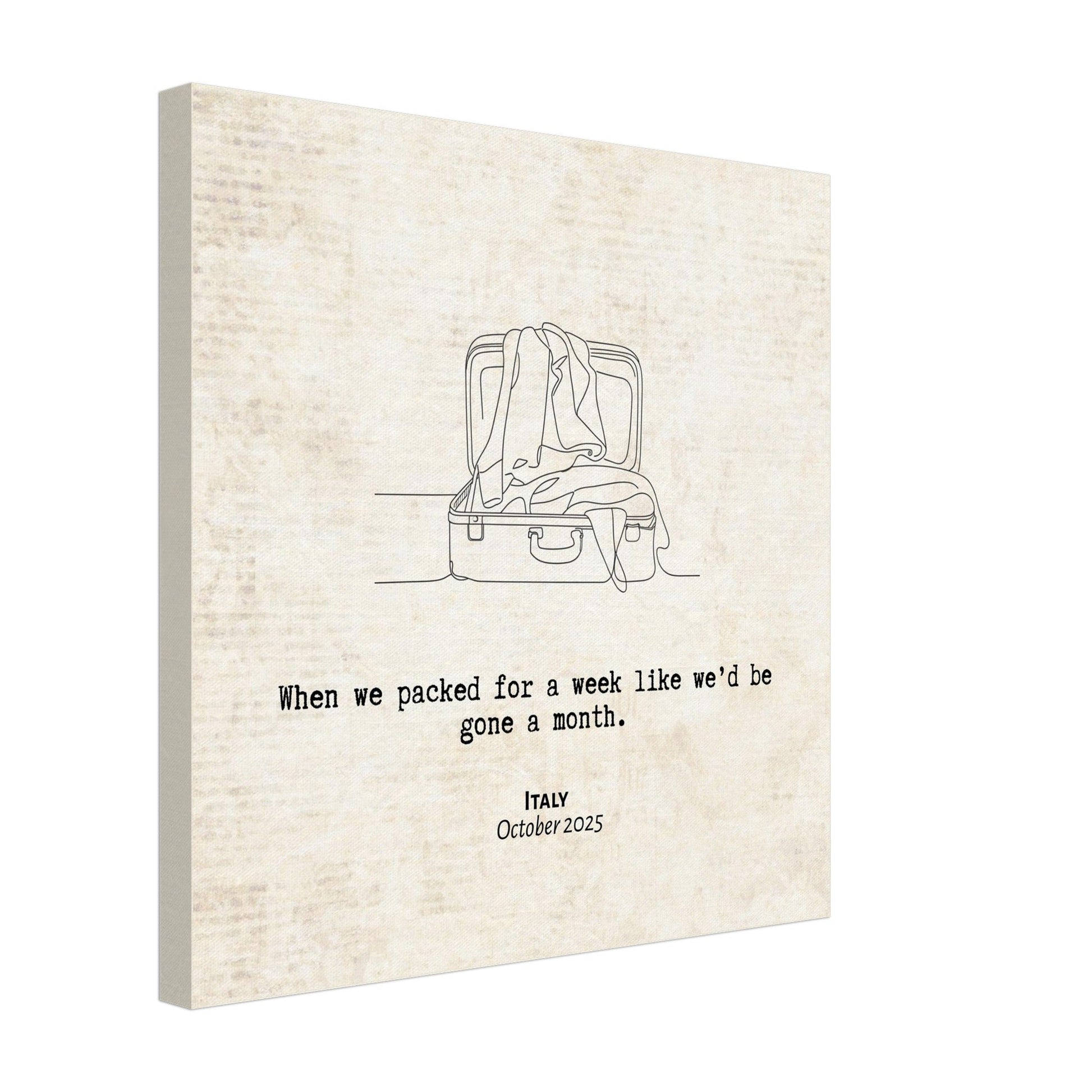 "When We Significantly Overpacked" - Personalized Travel Micro Memory Canvas - Out of Office Outfitters - 