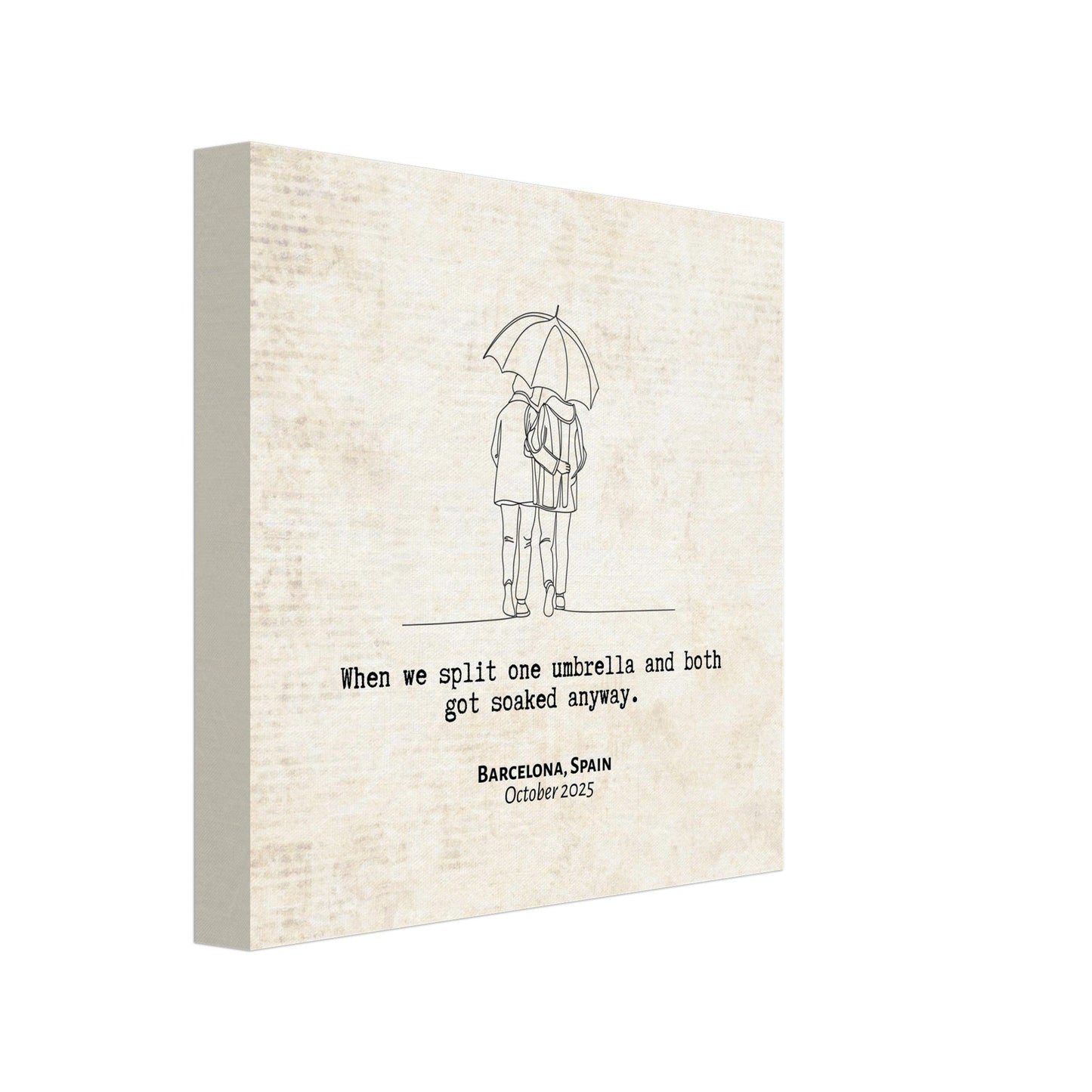 "When We Split One Umbrella" - Personalized Travel Micro Memory Canvas - Out of Office Outfitters - 