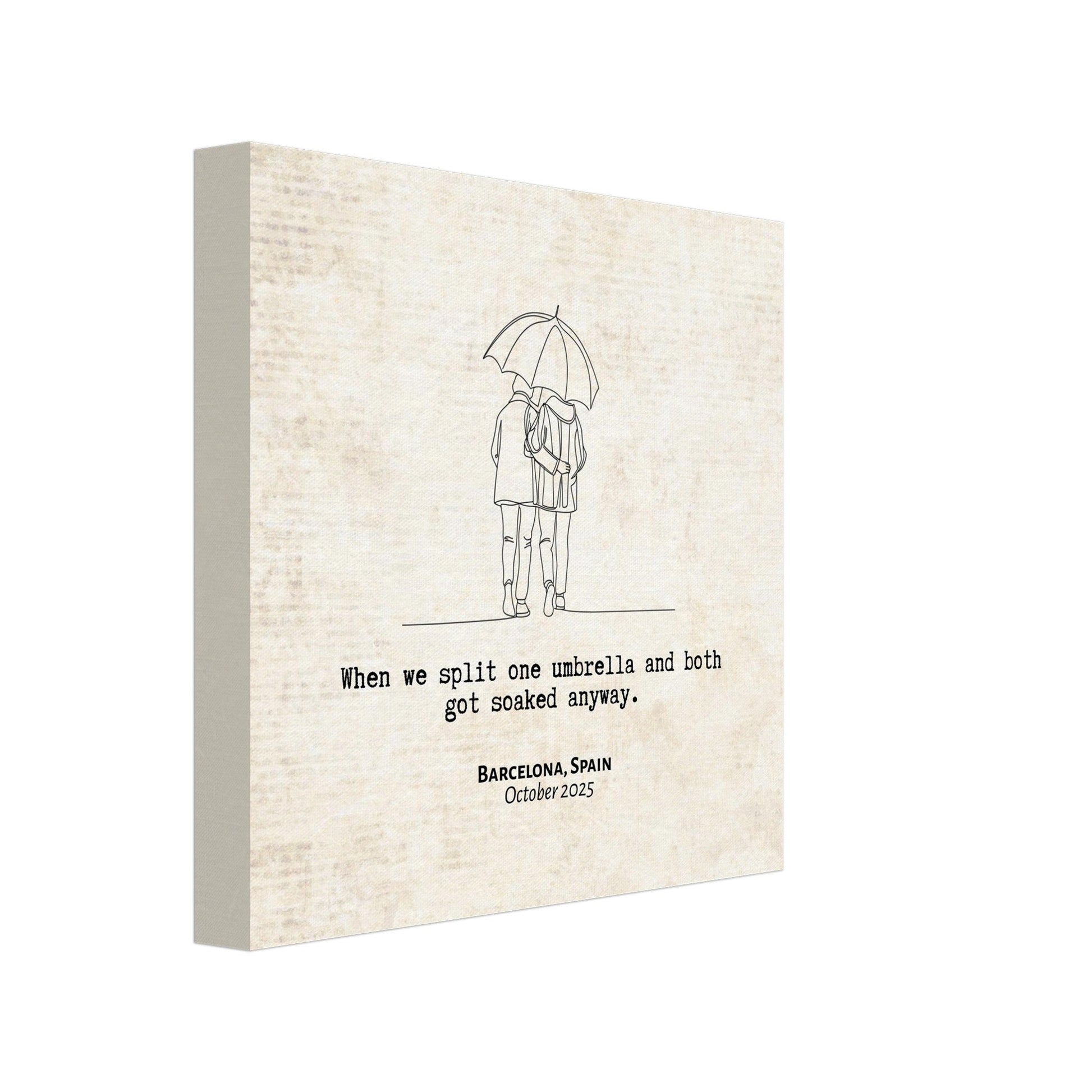"When We Split One Umbrella" - Personalized Travel Micro Memory Canvas - Out of Office Outfitters - 