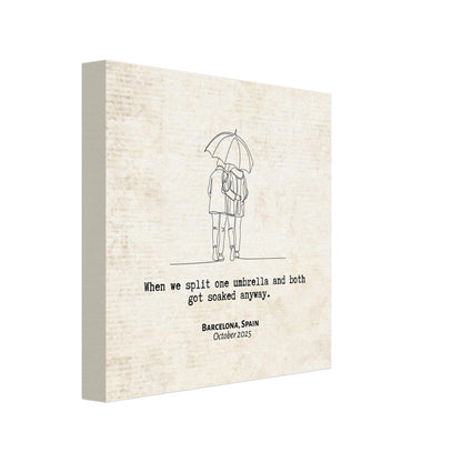 "When We Split One Umbrella" - Personalized Travel Micro Memory Canvas - Out of Office Outfitters - 