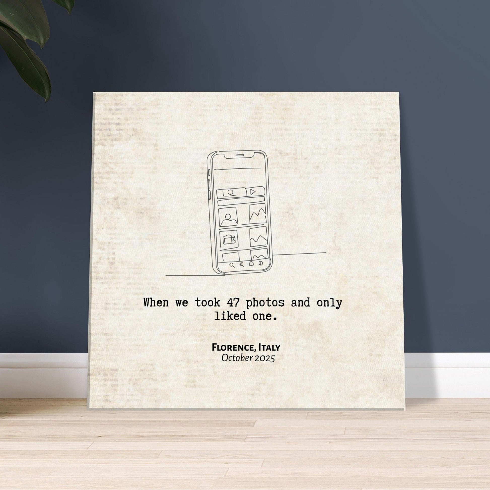 "When we Took 47 Photos and Only Liked One" - Personalized Travel Micro Memory Canvas - Out of Office Outfitters - 