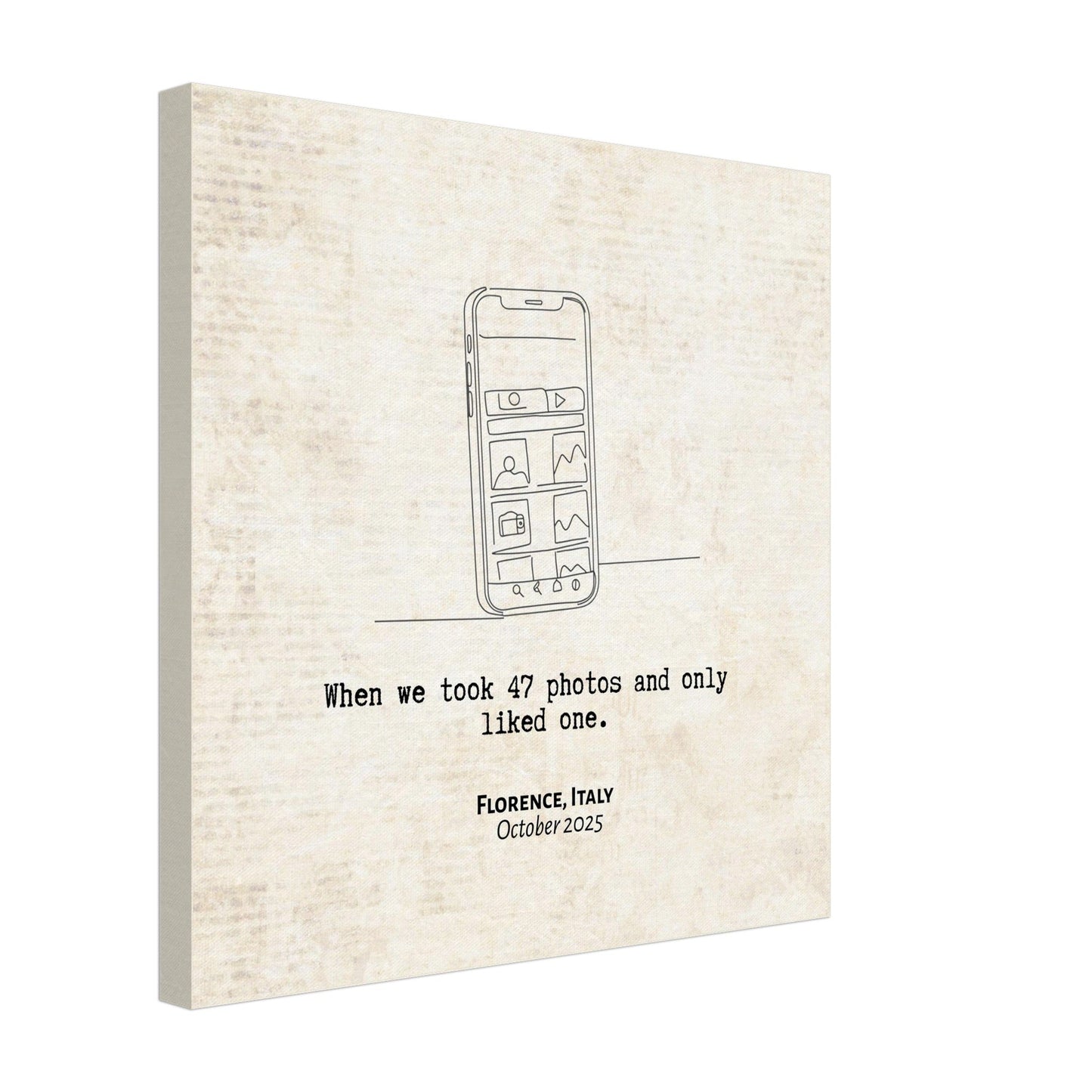 "When we Took 47 Photos and Only Liked One" - Personalized Travel Micro Memory Canvas - Out of Office Outfitters - 