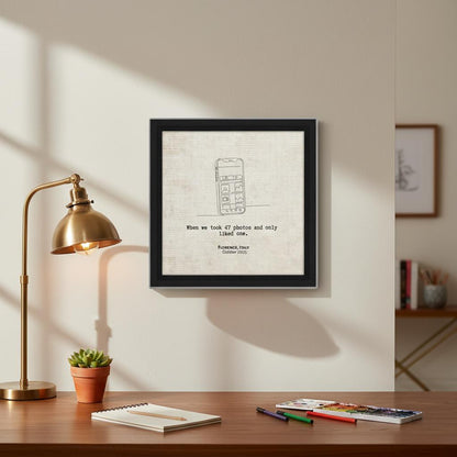 "When We Took 47 Photos and Only Liked One" - Personalized Travel Micro Memory Framed Canvas - Out of Office Outfitters - Print Material