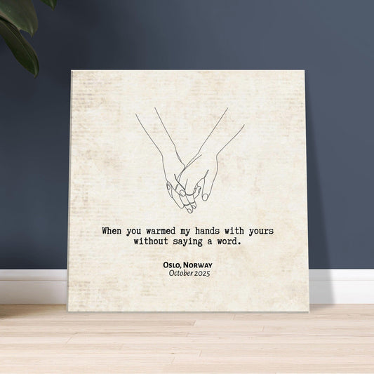 "When You Warmed My Hands" - Personalized Travel Micro Memory Canvas - Out of Office Outfitters - 