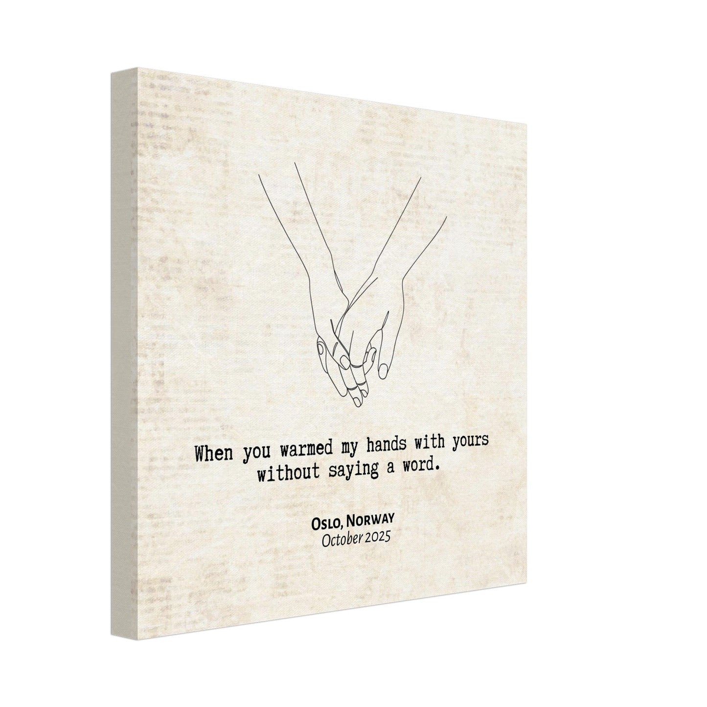 "When You Warmed My Hands" - Personalized Travel Micro Memory Canvas - Out of Office Outfitters - 