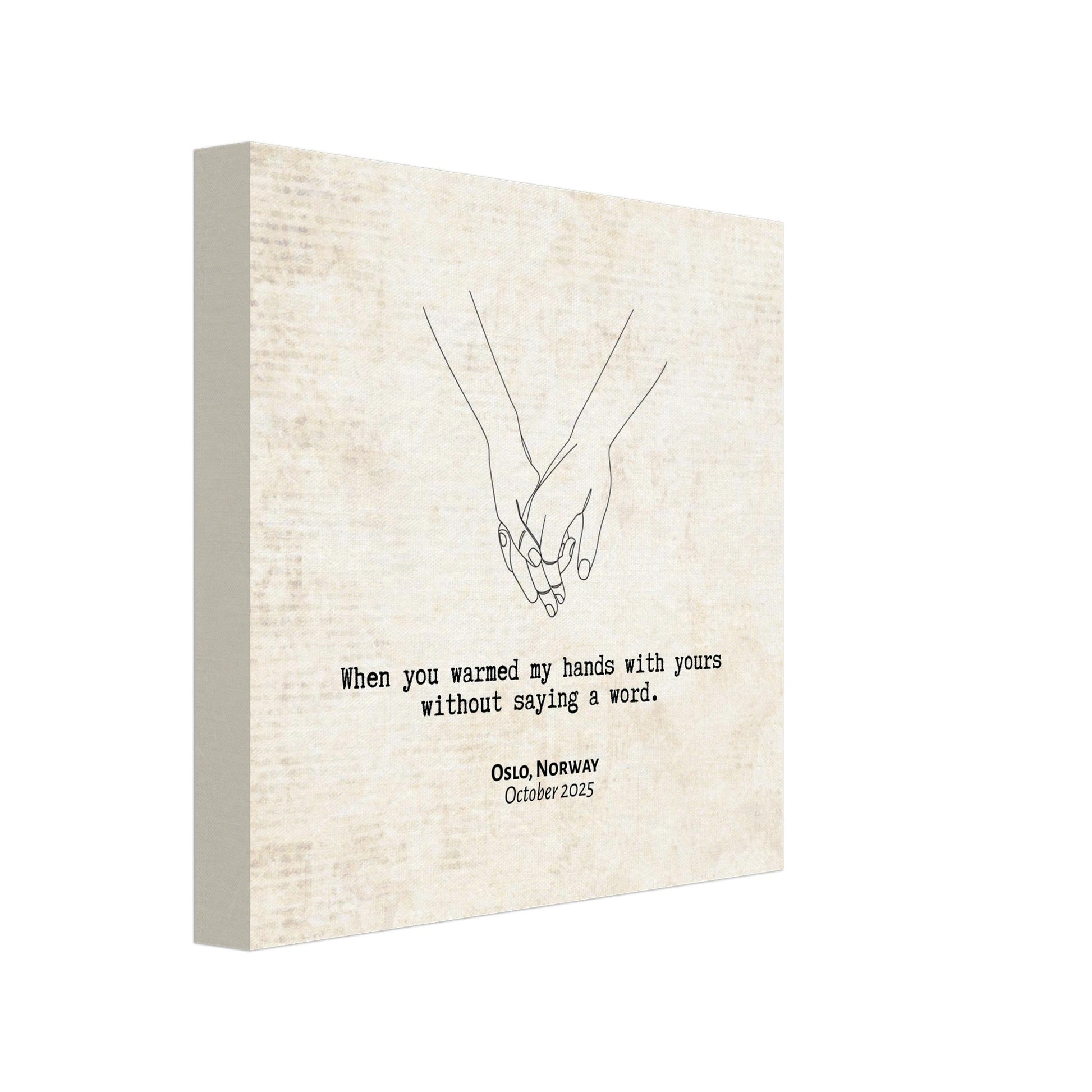 "When You Warmed My Hands" - Personalized Travel Micro Memory Canvas - Out of Office Outfitters - 