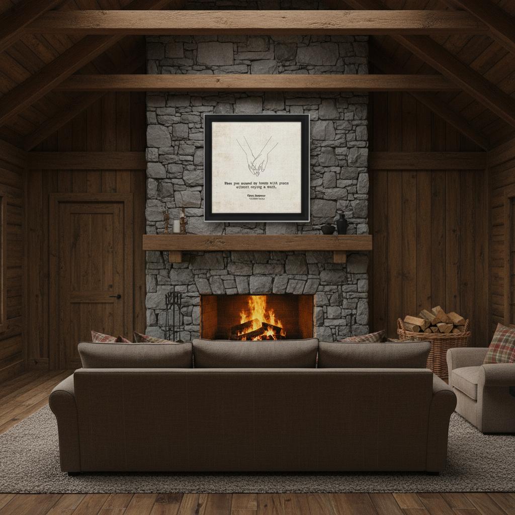 "When You Warmed My Hands" - Personalized Travel Micro Memory Framed Canvas - Out of Office Outfitters - Print Material