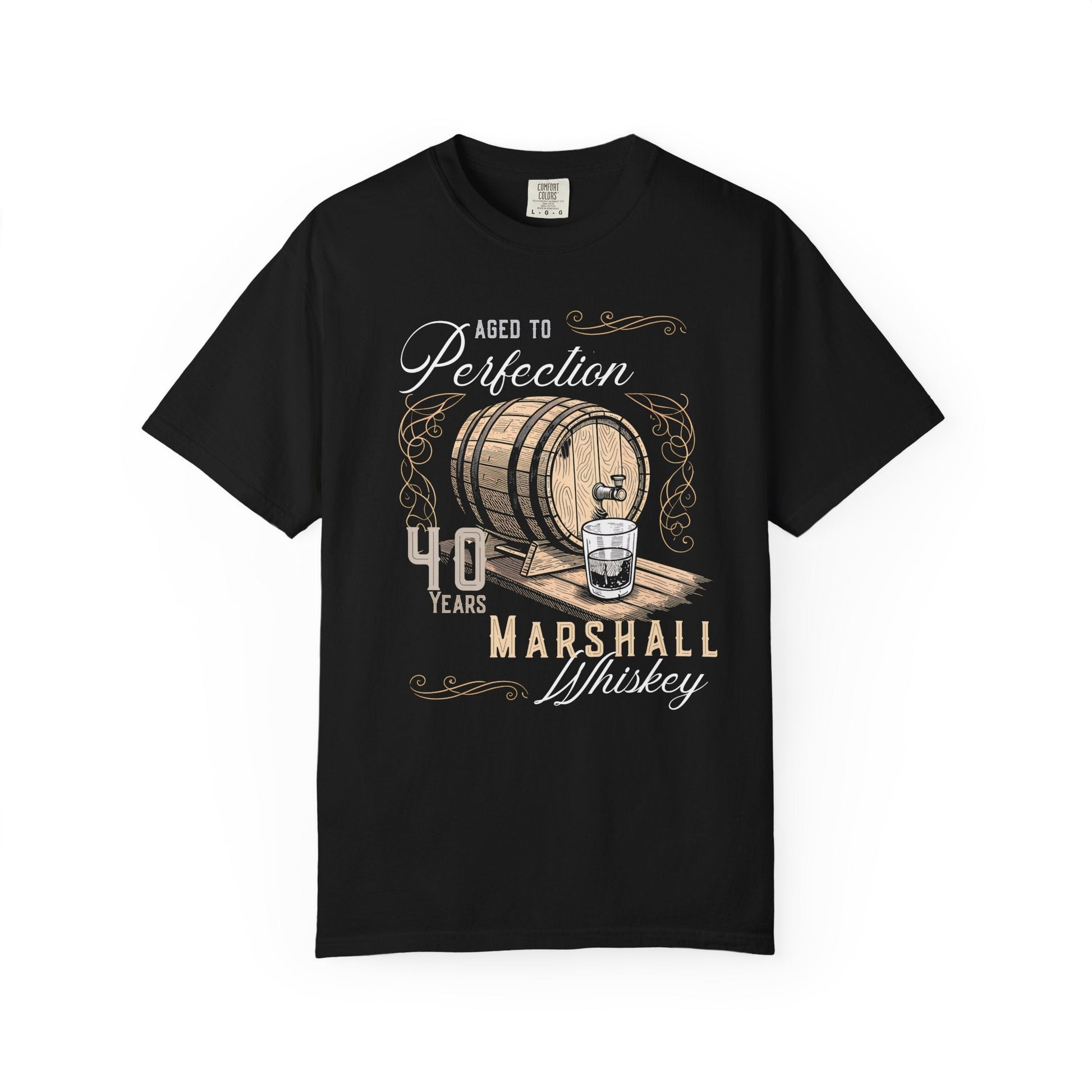 Whiskey Aged to Perfection Personalized Birthday Tshirt - Out of Office Outfitters - T-Shirt