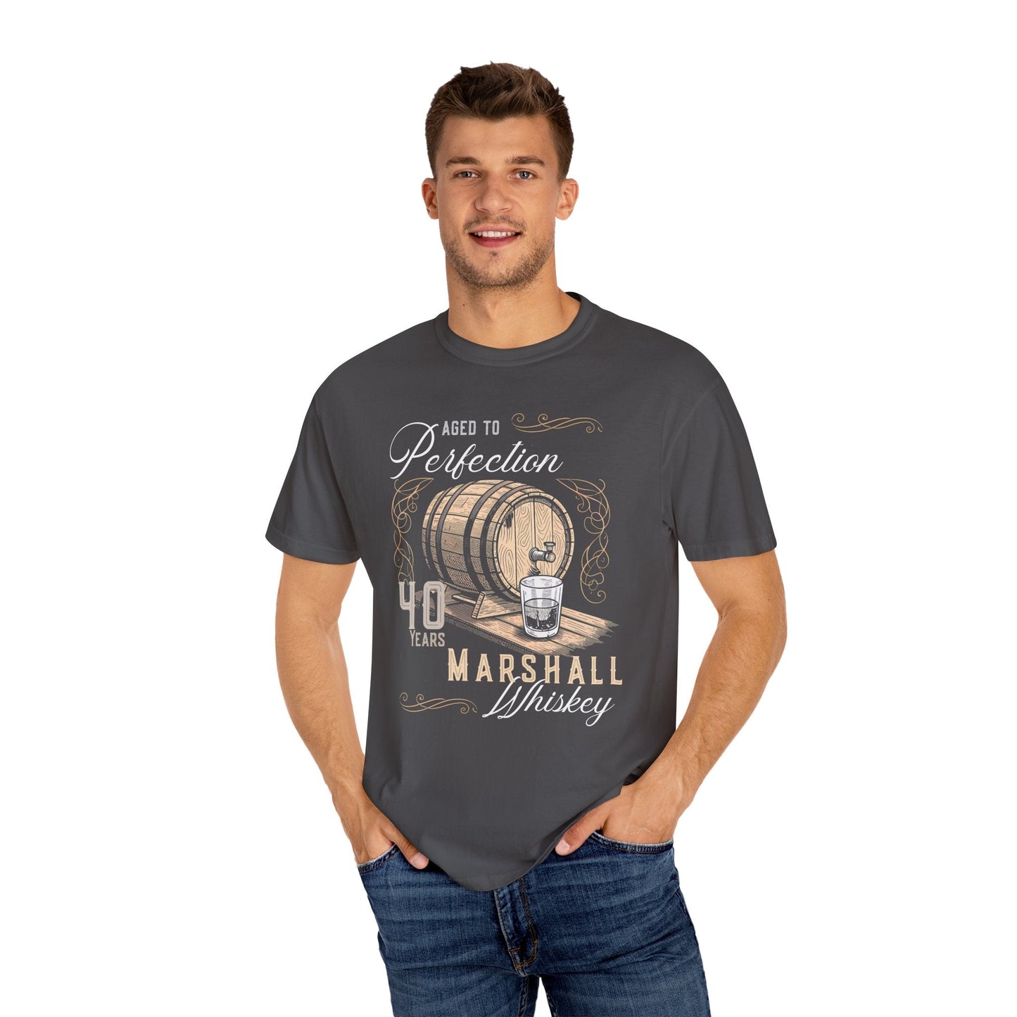 Whiskey Aged to Perfection Personalized Birthday Tshirt - Out of Office Outfitters - T-Shirt