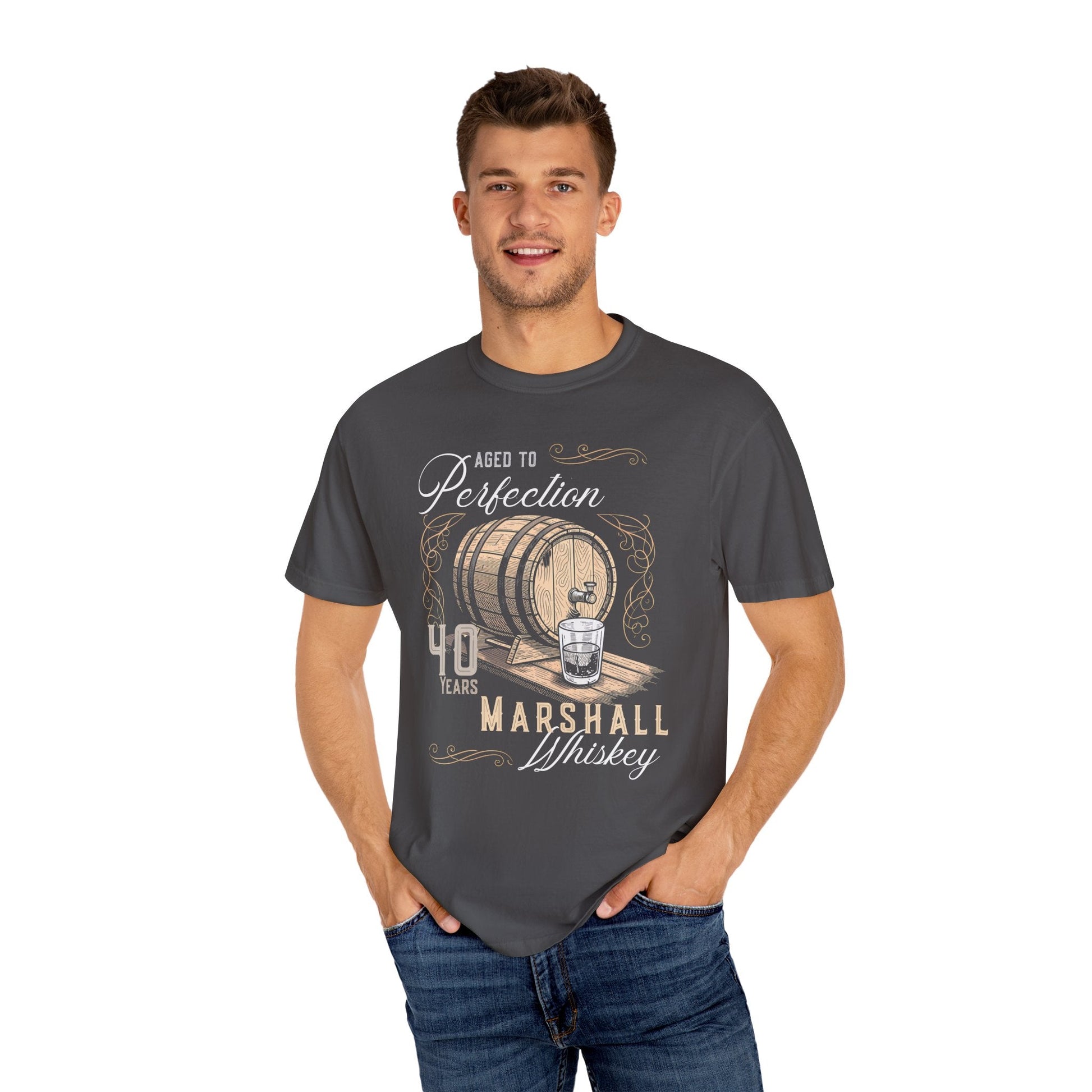 Whiskey Aged to Perfection Personalized Birthday Tshirt - Out of Office Outfitters - T-Shirt