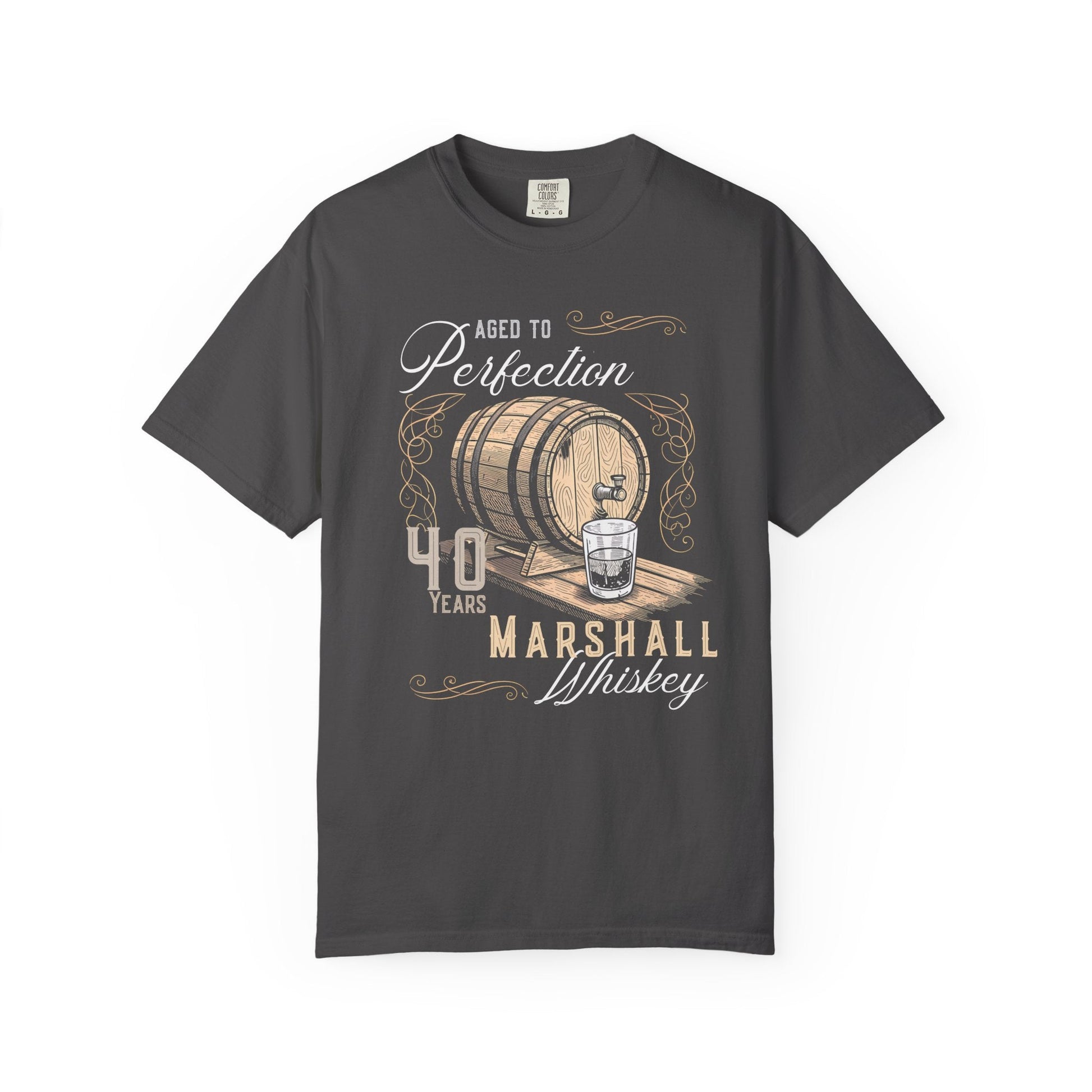 Whiskey Aged to Perfection Personalized Birthday Tshirt - Out of Office Outfitters - T-Shirt
