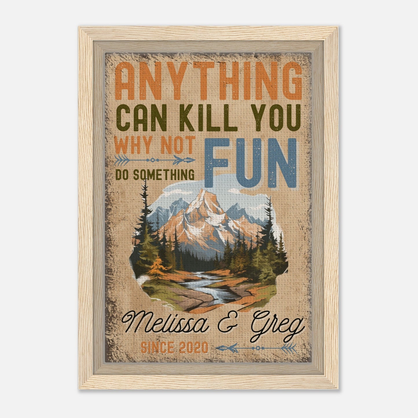 Why Not Do Something Fun Framed Canvas - Out of Office Outfitters - Print Material