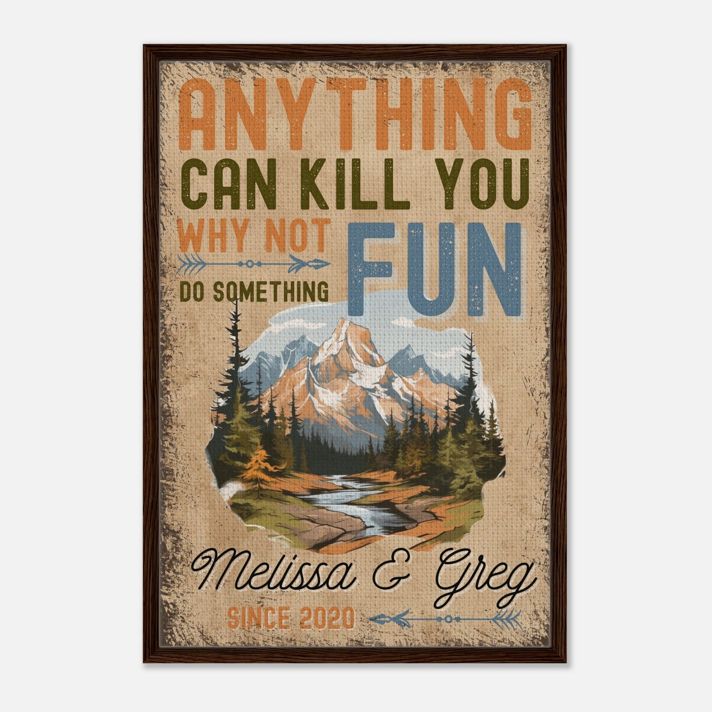 Why Not Do Something Fun Framed Canvas - Out of Office Outfitters - Print Material