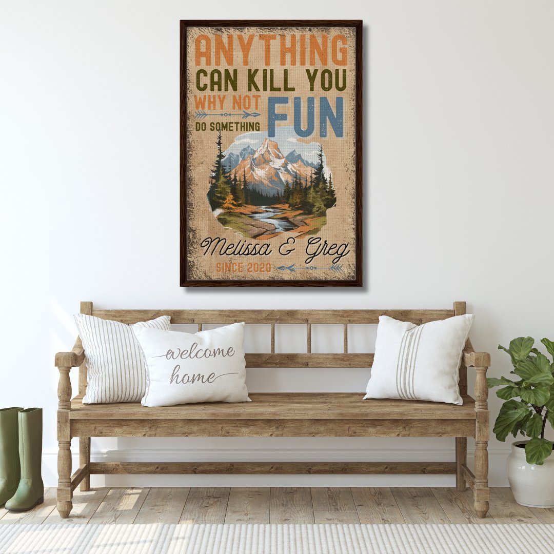 Why Not Do Something Fun Framed Canvas - Out of Office Outfitters - Print Material