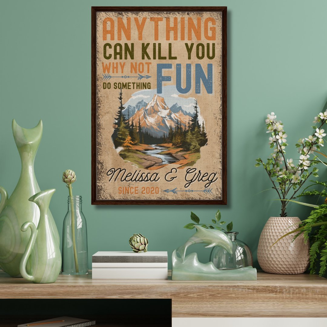 Why Not Do Something Fun Framed Canvas - Out of Office Outfitters - Print Material