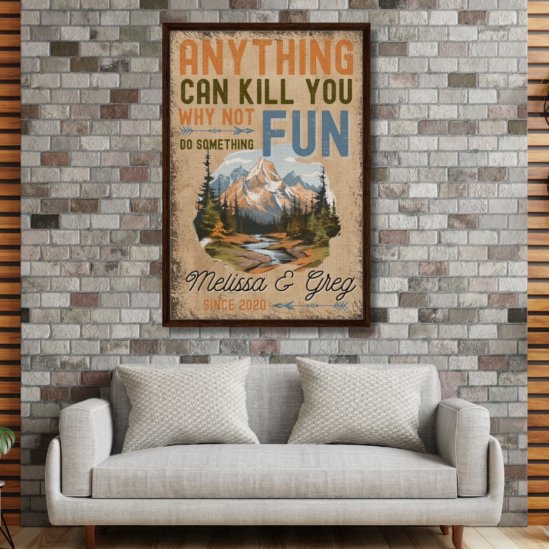 Why Not Do Something Fun Framed Canvas - Out of Office Outfitters - Print Material