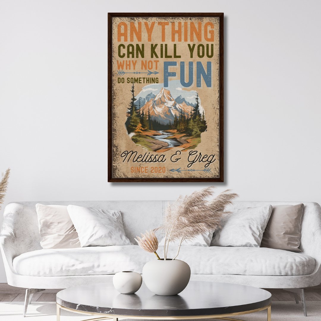 Why Not Do Something Fun Framed Canvas - Out of Office Outfitters - Print Material