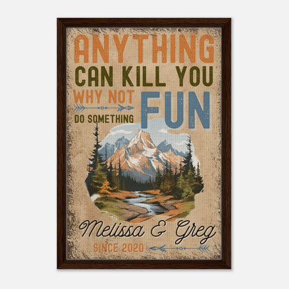 Why Not Do Something Fun Framed Canvas - Out of Office Outfitters - Print Material