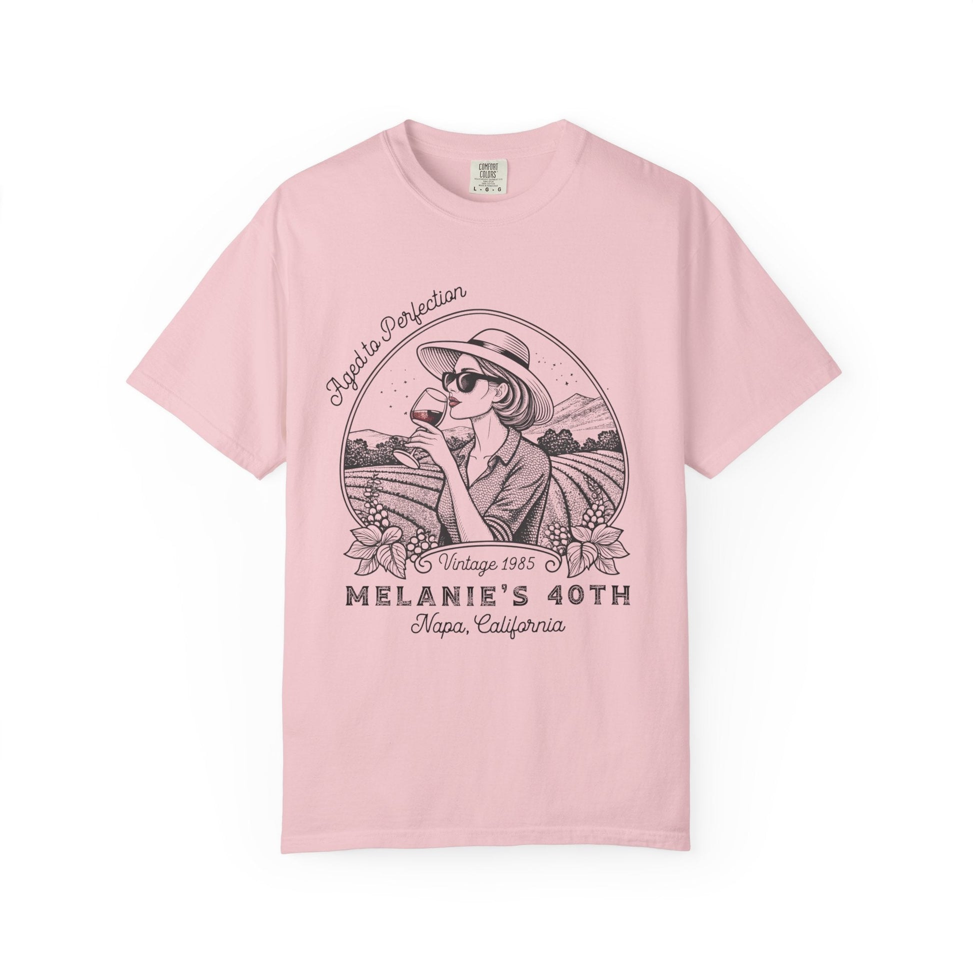 Wine Vintage Aged to Perfection Personalized Birthday T-Shirt - Out of Office Outfitters - T-Shirt