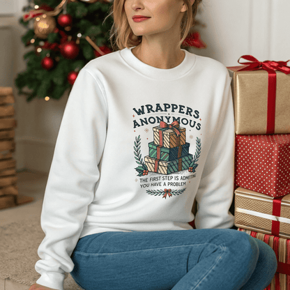 Wrappers Anonymous Christmas Sweatshirt - Out of Office Outfitters - Sweatshirt