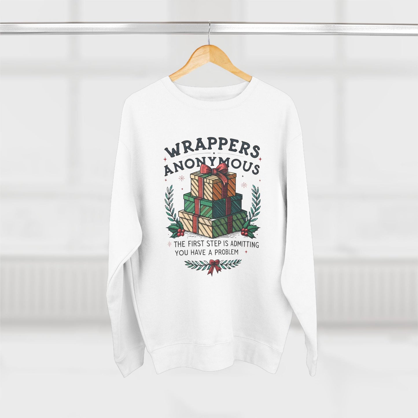 Wrappers Anonymous Christmas Sweatshirt - Out of Office Outfitters - Sweatshirt