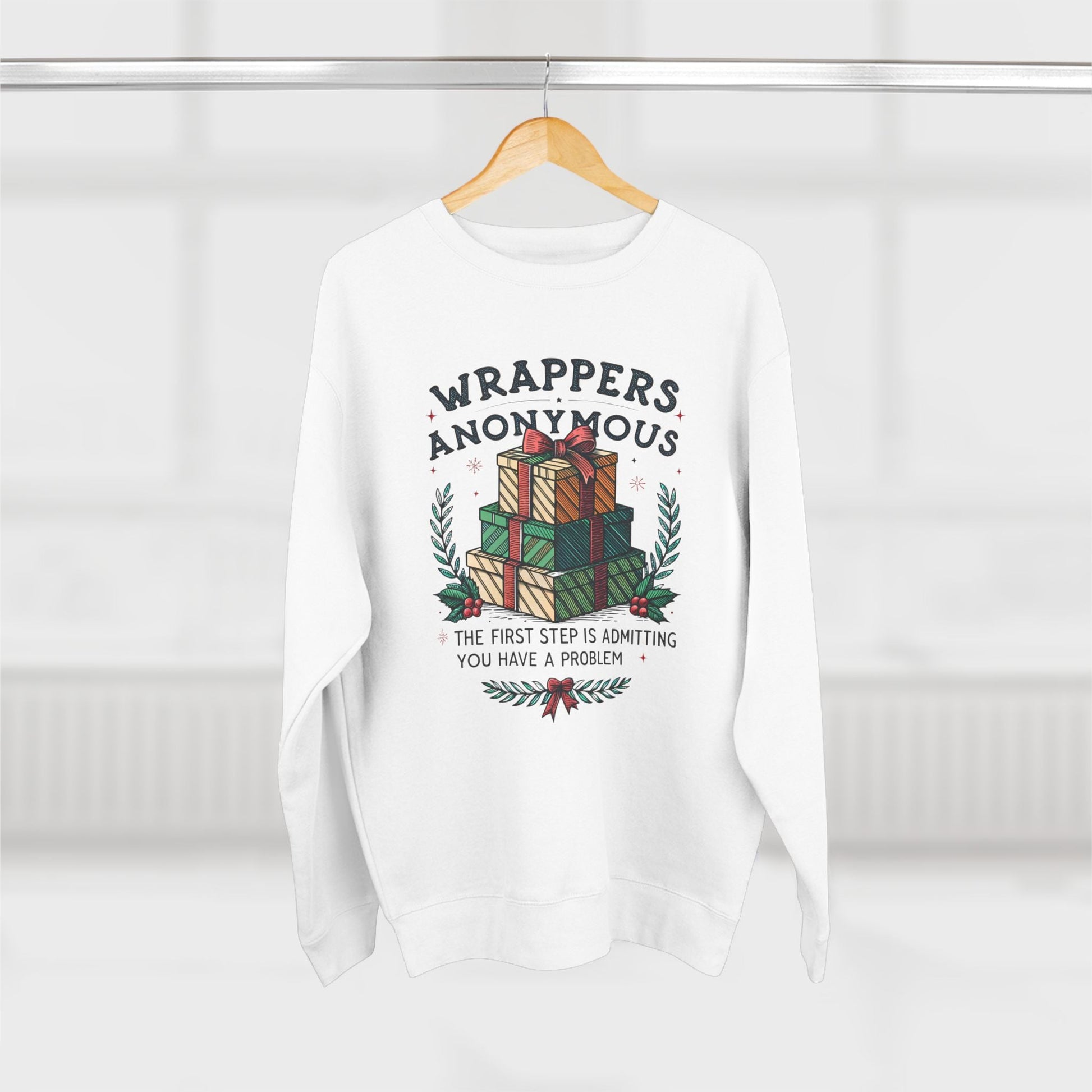 Wrappers Anonymous Christmas Sweatshirt - Out of Office Outfitters - Sweatshirt