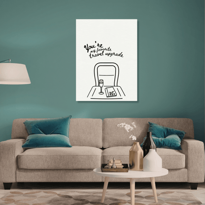 You're My Favorite Travel Upgrade - Travel Couple Canvas - Out of Office Outfitters - Print Material